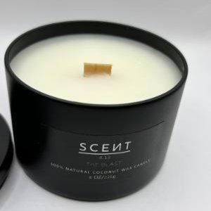 All-Natural Coconut Wax Scented Candle 8 Oz Black Tin